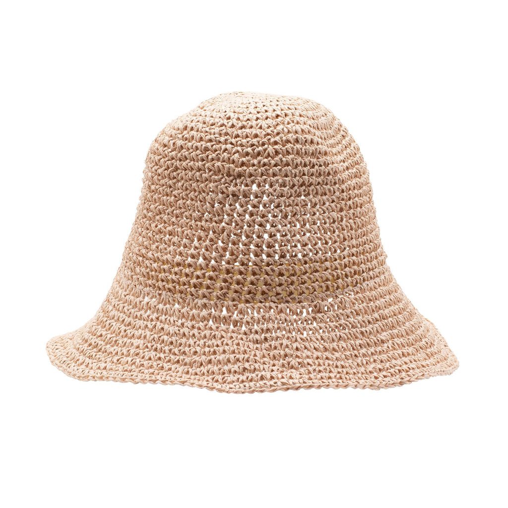 Nomad Sari Sombrero de paja de ala ancha - Rosa Rubor