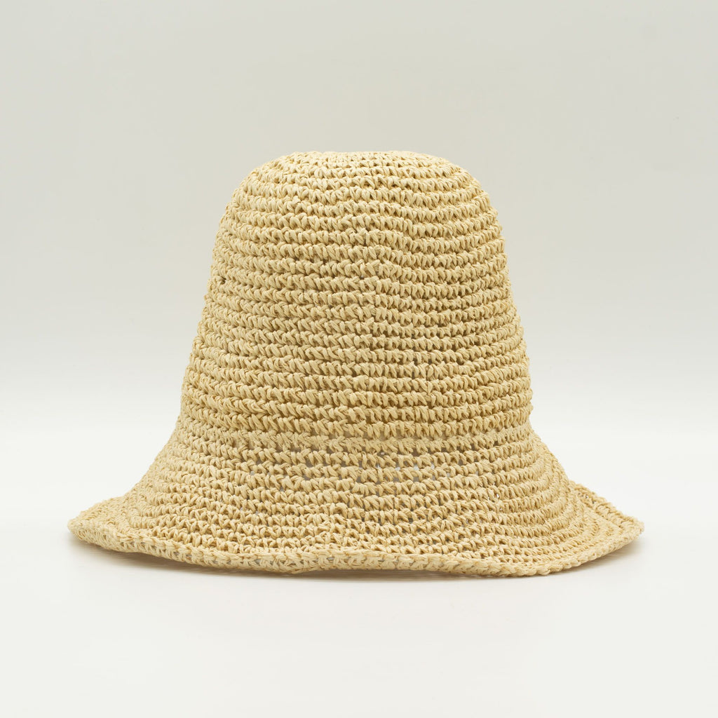 Sombrero de paja tipo floppy para el sol - beige natural