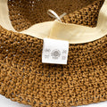 Nomad Sari Sombrero de Sol de Paja con Ala Flexible - Café Natural